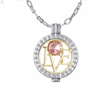 Wholesale stylish stainless steel display coin disc locket pendant